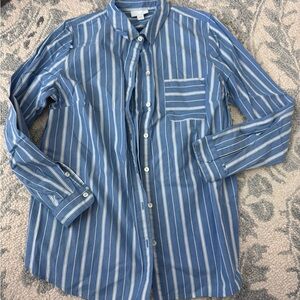 J Jill Blue Striped Women’s Shirt size Small